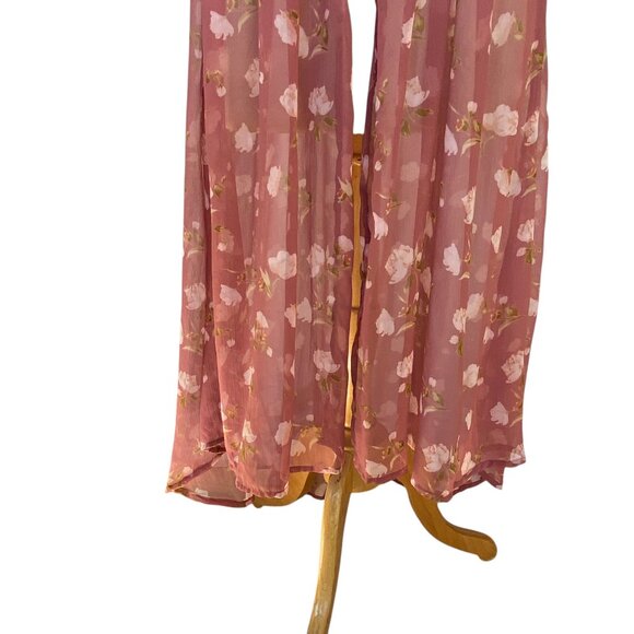 Lauren Conrad Sheer Floral Duster Kimono Cover-up Cottagecore Boho Hippie-OS - Picture 4 of 11
